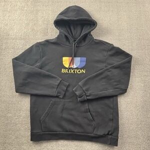 Brixton Hoodie Adult Large Black Long Sleeve Sweater Sweatshirt Casual Men's